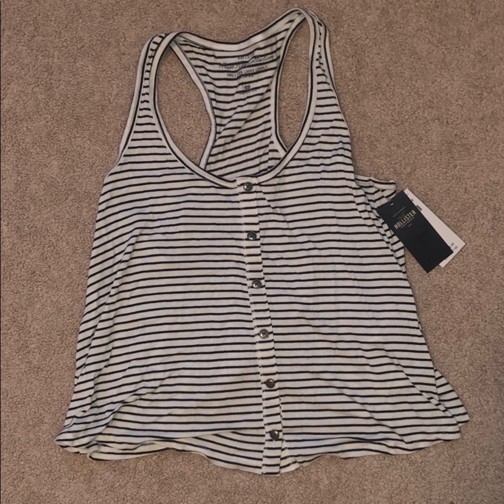 B&W Striped Hollister Tank Top